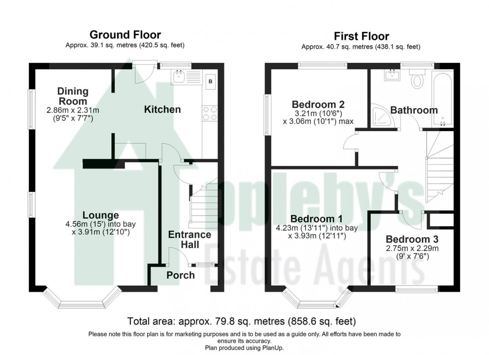Floorplan for Richmond Gardens, Longlevens, Gloucester