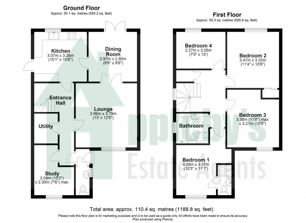 Floorplan for West View, Newent