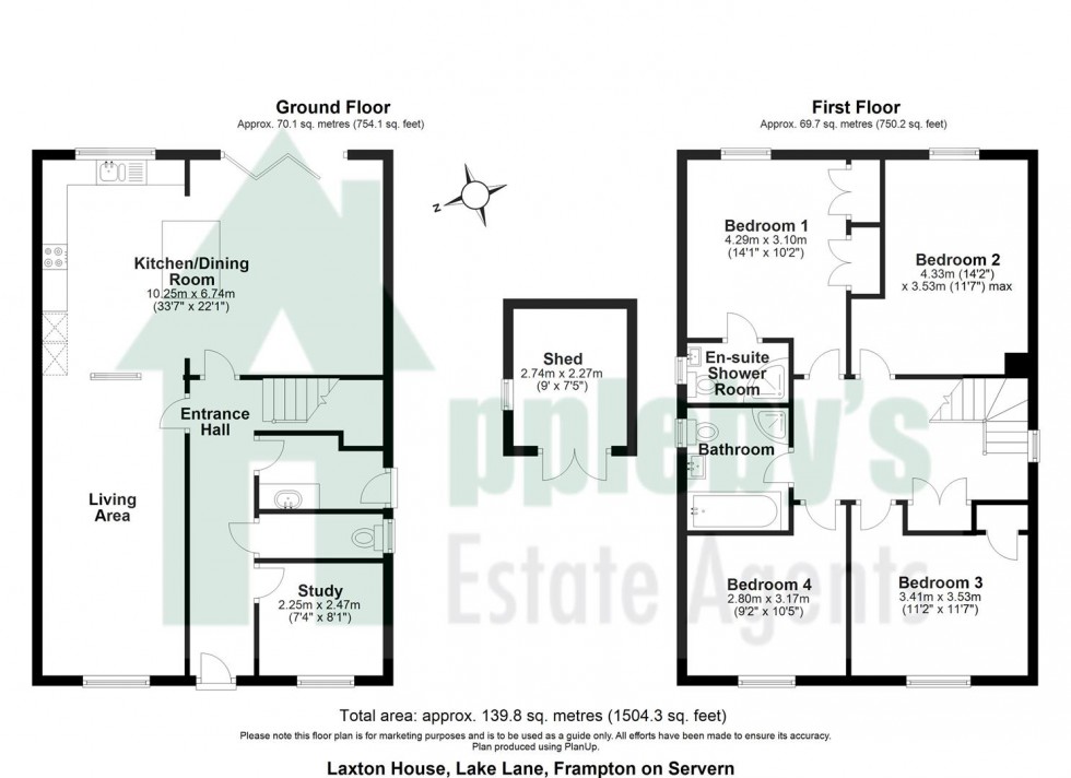 Floorplan for Lake Lane, Frampton On Severn, Gloucester