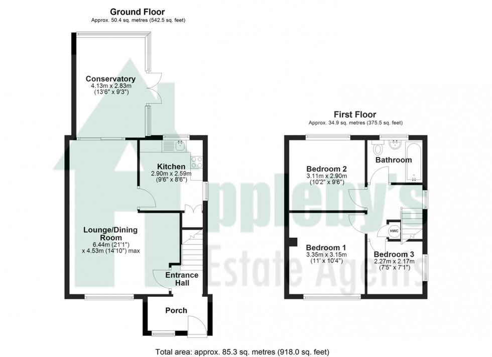 Floorplan for Watery Lane, Newent