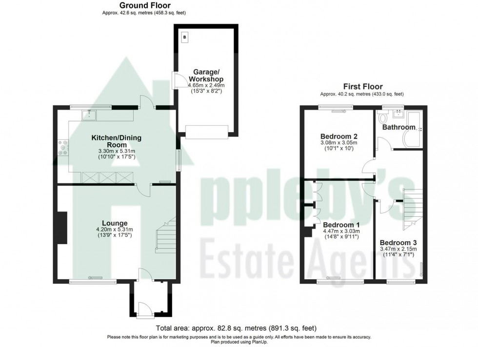 Floorplan for Darell Gardens, Frampton On Severn, Gloucester