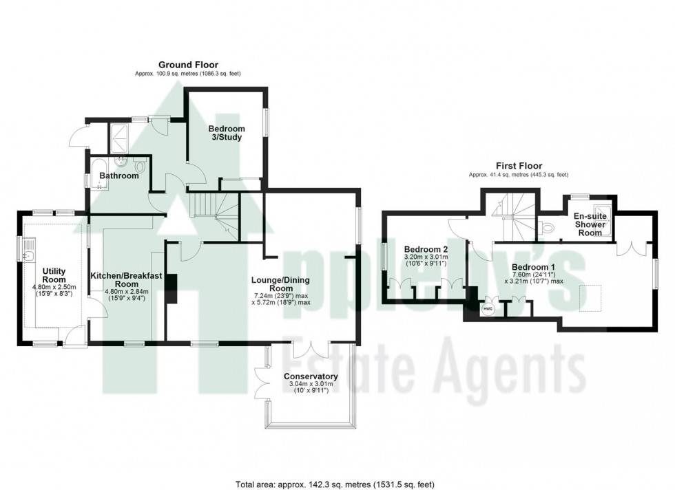 Floorplan for The Scarr, Newent