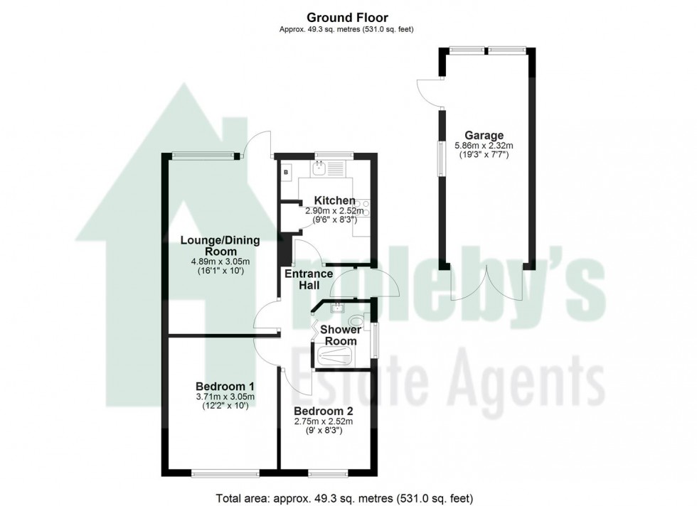 Floorplan for Laynes Road, Hucclecote, Gloucester