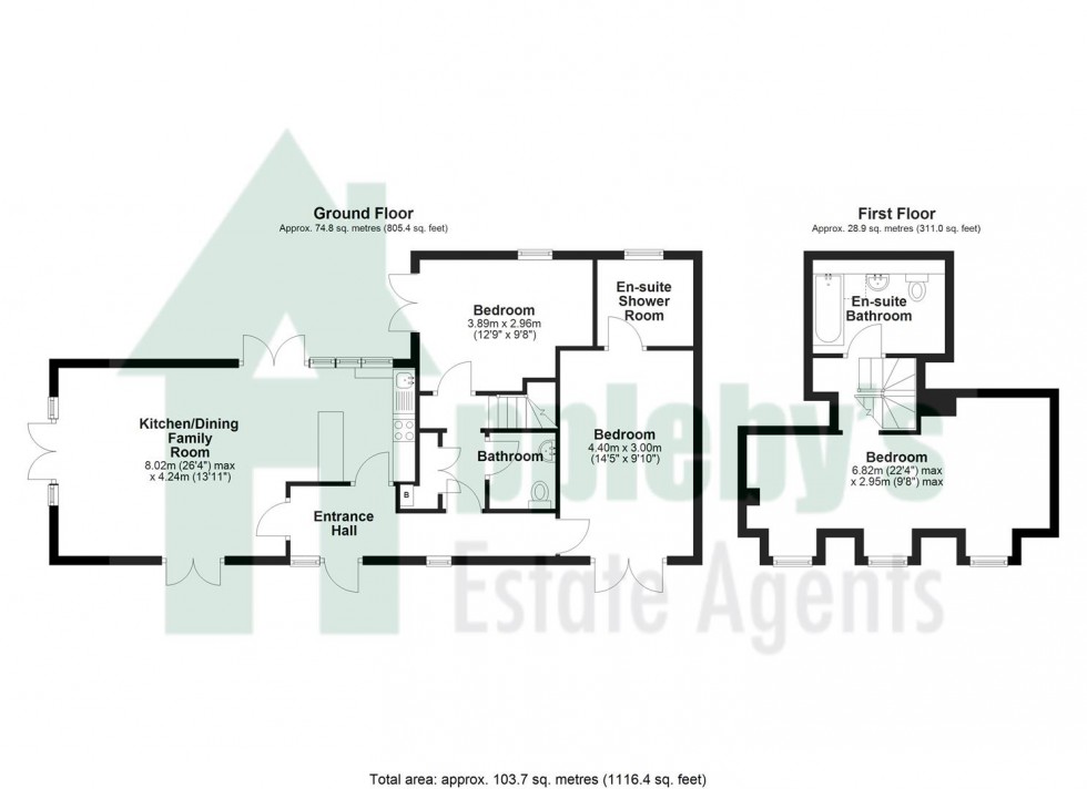Floorplan for Two Mile Lane, Highnam, Gloucester