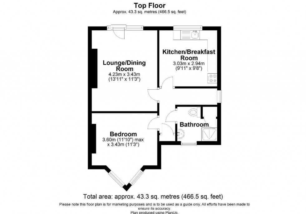 Floorplan for Robinson Road, Gloucester