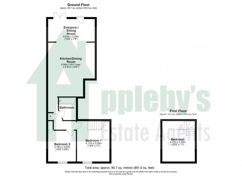 Floorplan for Aston Crews, Ross-On-Wye