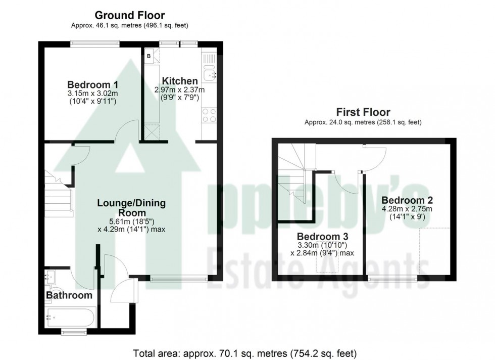 Floorplan for Redwood Close, Gloucester