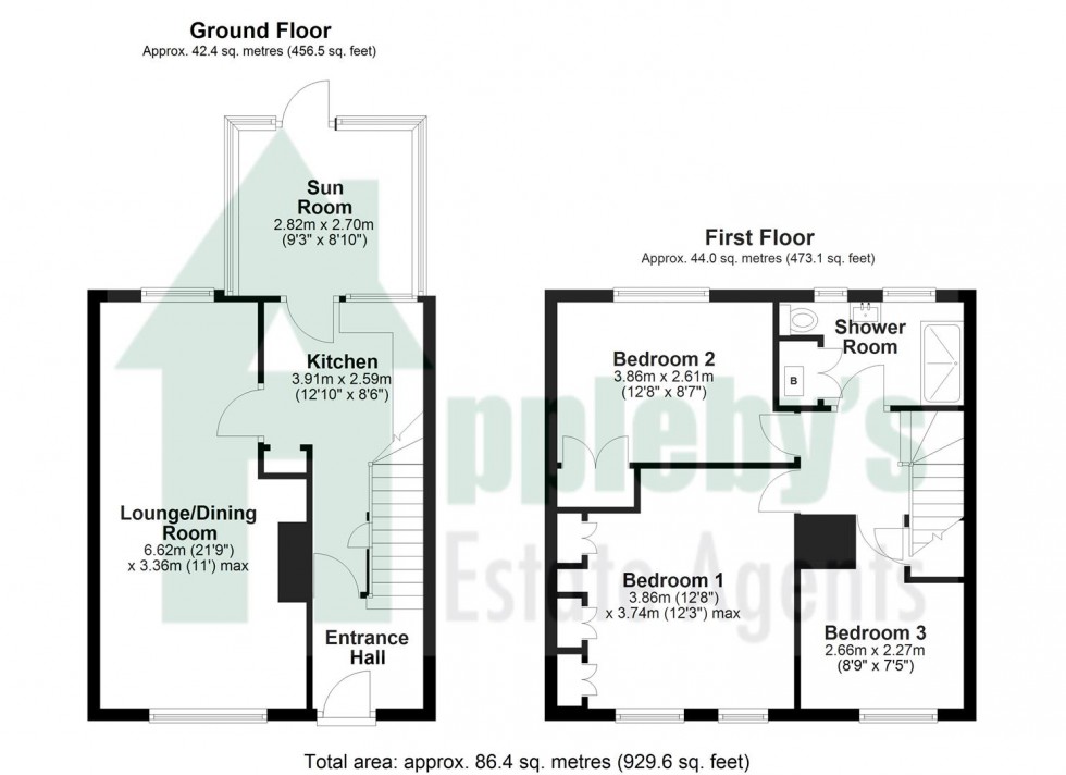 Floorplan for Avon Crescent, Brockworth, Gloucester