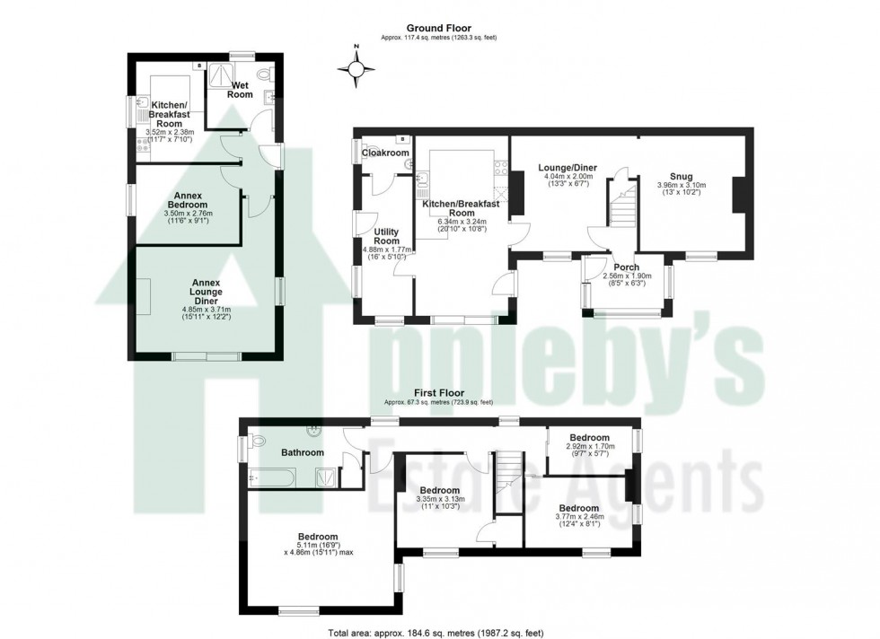 Floorplan for 4 Beds & Annex