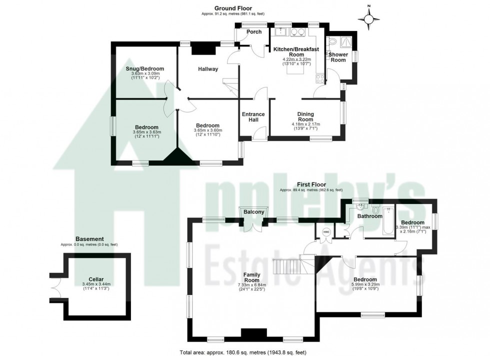 Floorplan for Gloucester Road, Upleadon, Newent