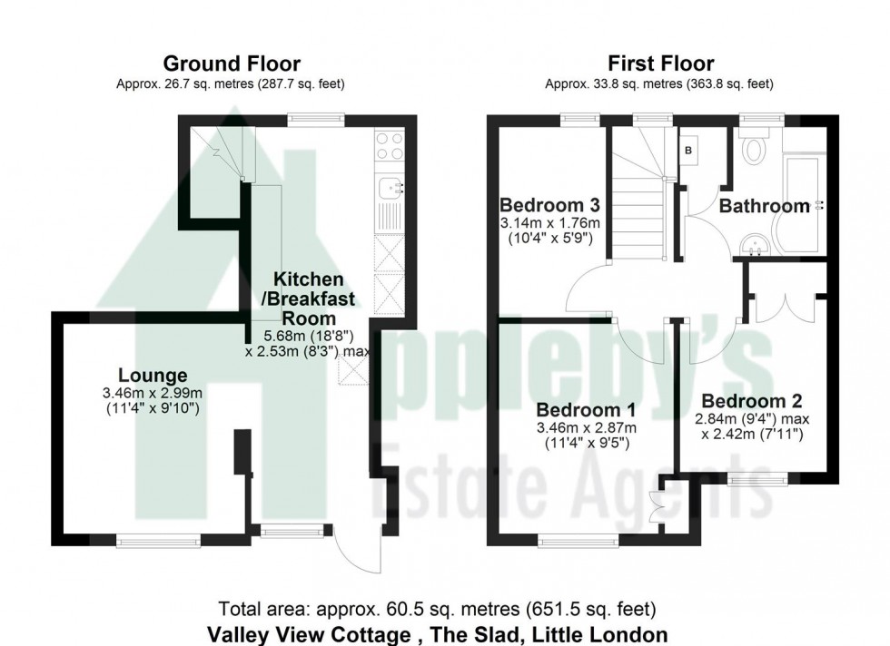 Floorplan for The Slad, Longhope