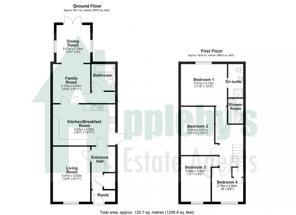 Floorplan for Claridge Close, Abbeydale, Gloucester