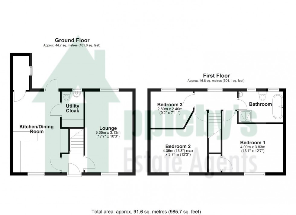 Floorplan for The Oval, Frampton On Severn, Gloucester