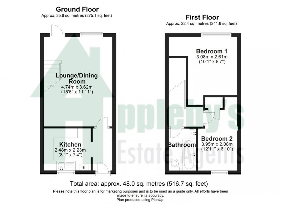 Floorplan for Russett Way, Newent