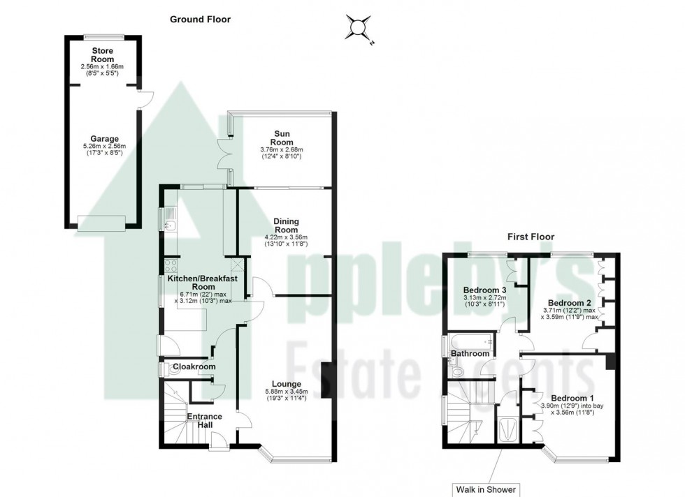 Floorplan for Hurcombe Way, Brockworth, Gloucester