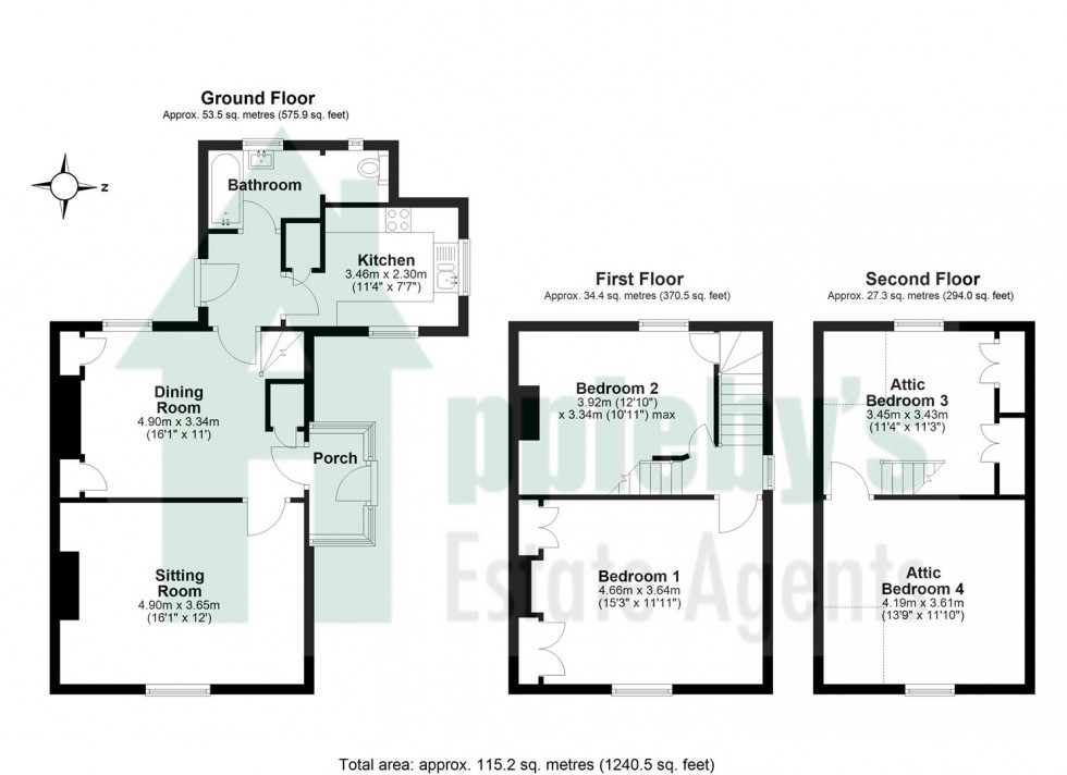 Floorplan for Barbers Bridge, Rudford, Gloucester