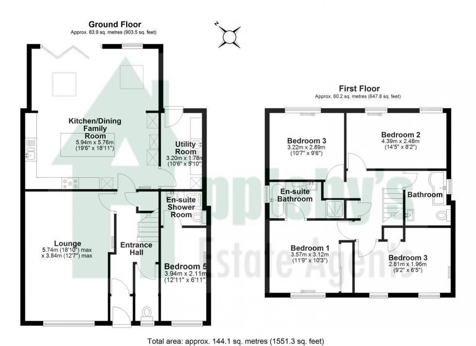 Floorplan for Hawk Close, Abbeydale, Gloucester