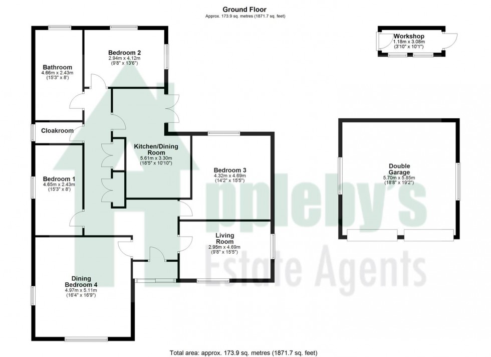 Floorplan for Church Lane, Northwood Green, Westbury-On-Severn