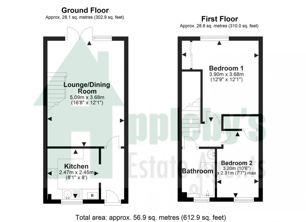 Floorplan for Casey Close, Gloucester