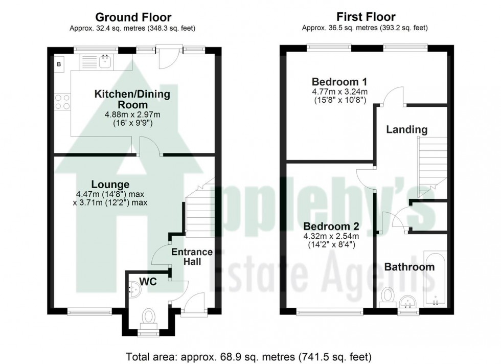 Floorplan for Schoolfield Close, Whitminster, Gloucester