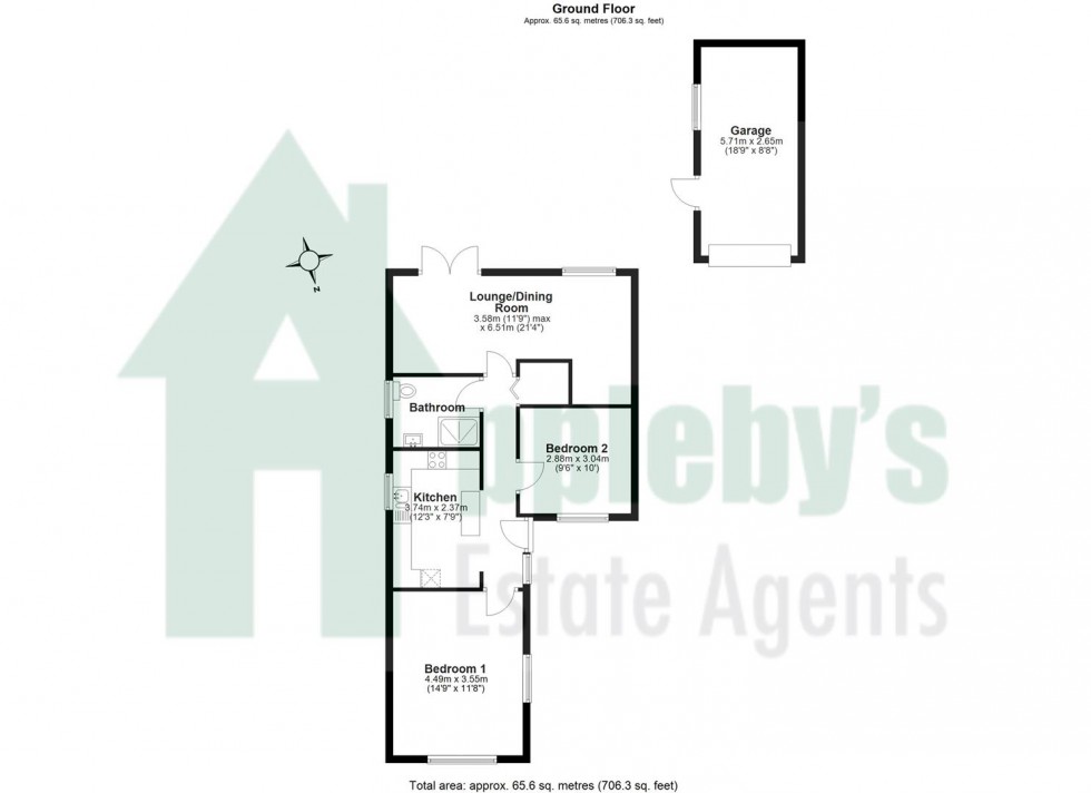 Floorplan for Lacy Close, Longlevens, Gloucester