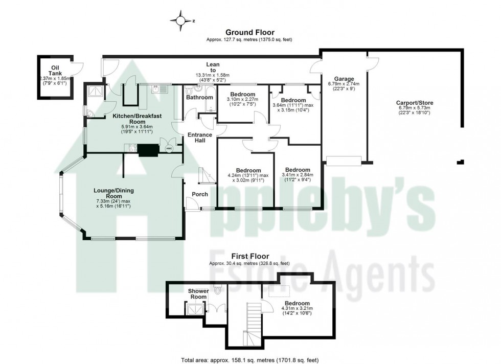 Floorplan for Church Road, Longhope