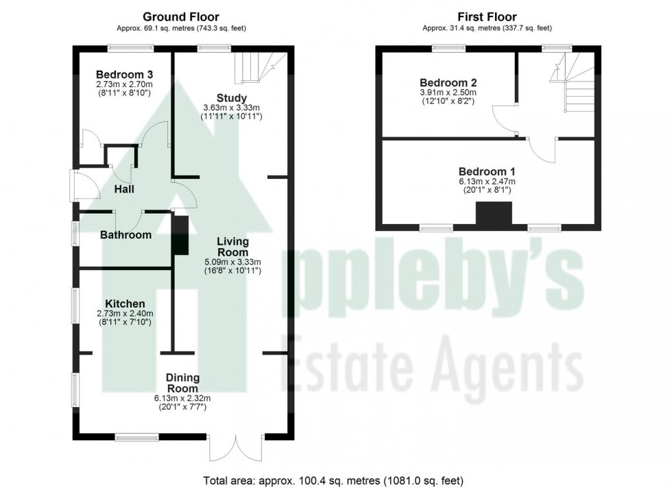 Floorplan for Orchard Rise, Tibberton, Gloucester