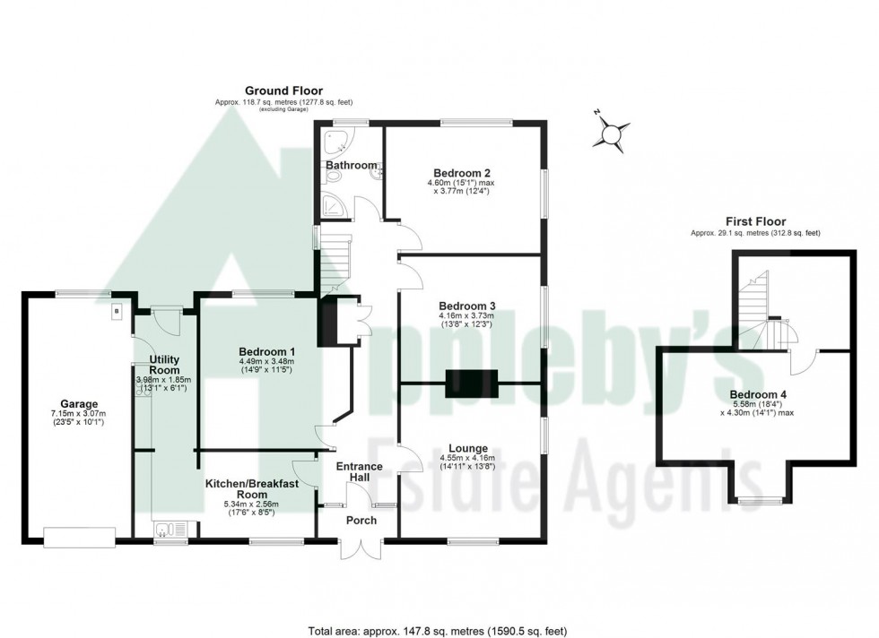 Floorplan for Ross Road, Kilcot, Newent