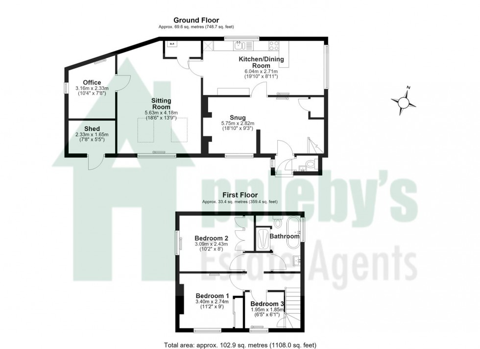 Floorplan for The Slad, Longhope