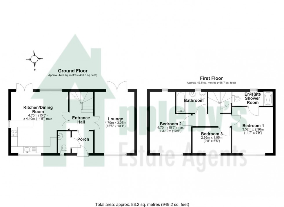 Floorplan for Brampton Avenue, Ross-On-Wye