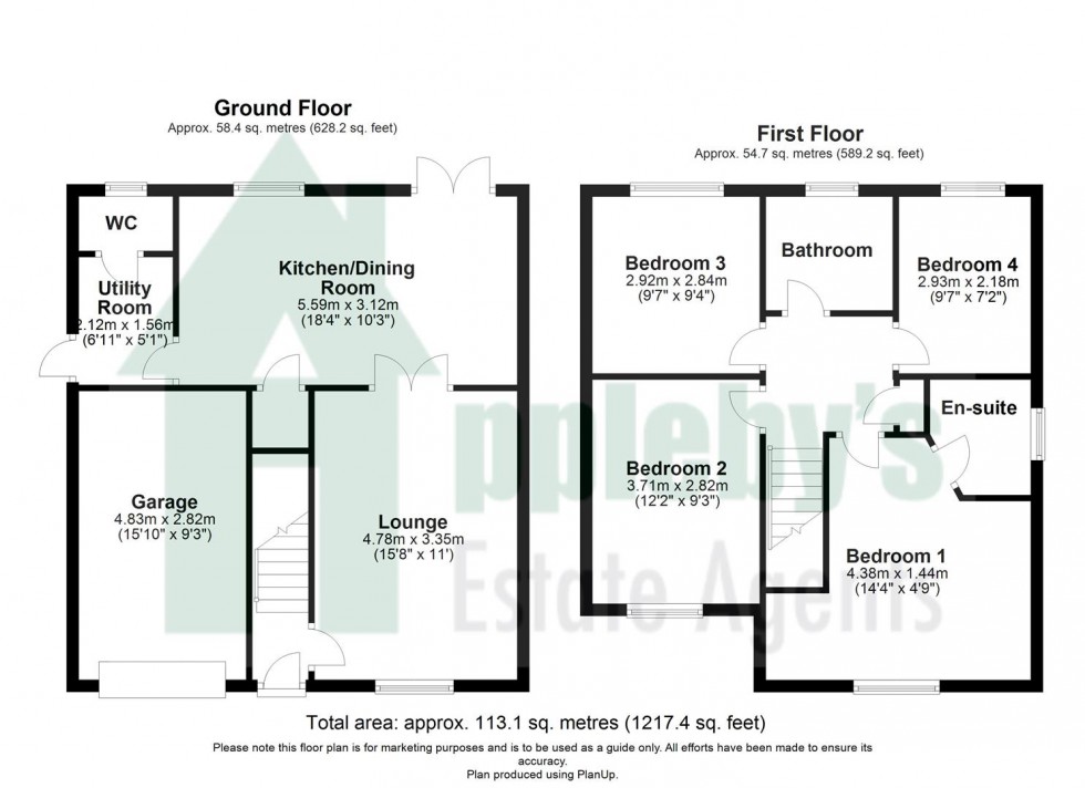 Floorplan for Bullock Way, Newent