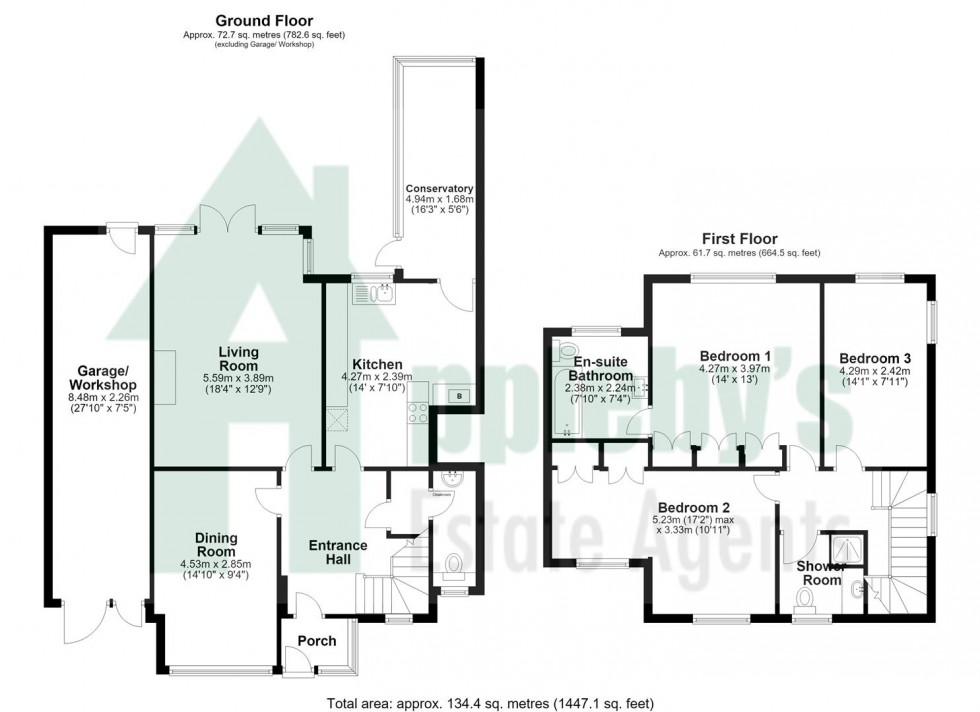 Floorplan for Green Lane, Hucclecote, Gloucester
